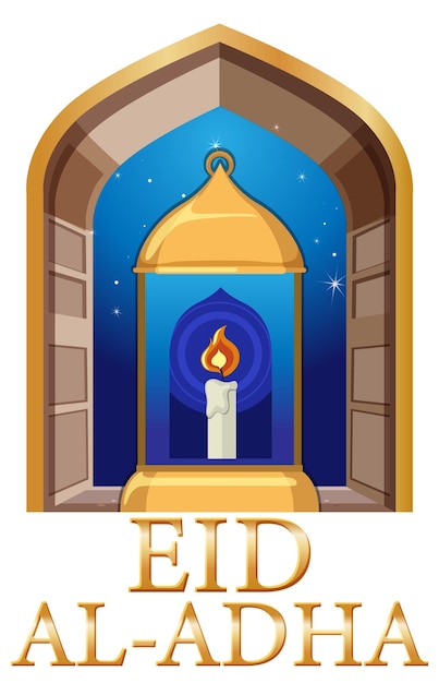 Vector diseño de banner de eid al-adha