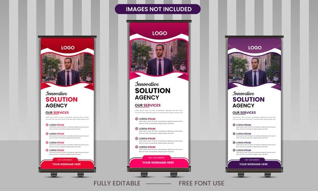 Diseño de banner empresarial Rollup