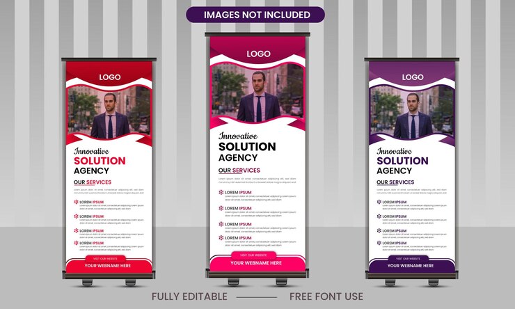 Diseño de banner empresarial Rollup