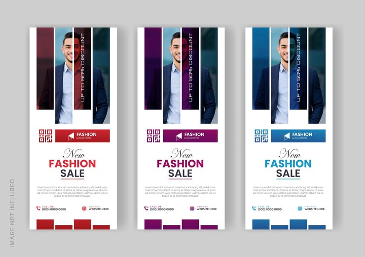 Diseño de banner enrollable para agencia de negocios creativos o banner desplegable