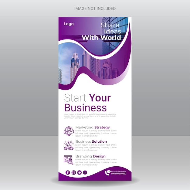 Diseño de banner enrollable diseño de marketing creativo diseño corporativo