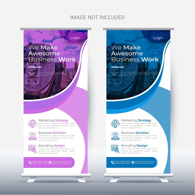 Diseño de banner enrollable de empresa comercial mejor diseño