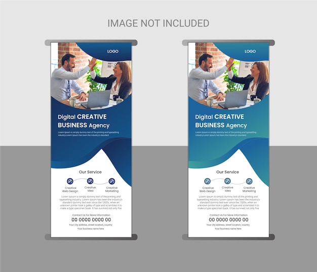 Diseño de banner enrollable para empresas.