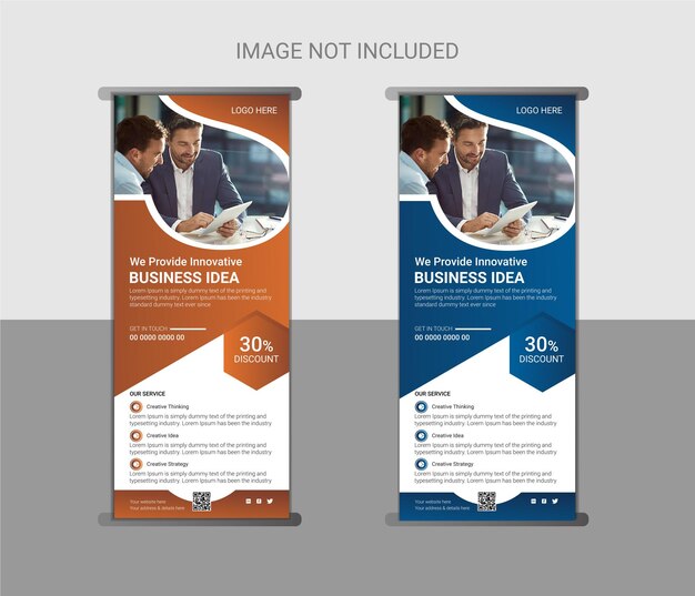 Diseño de banner enrollable para empresas.