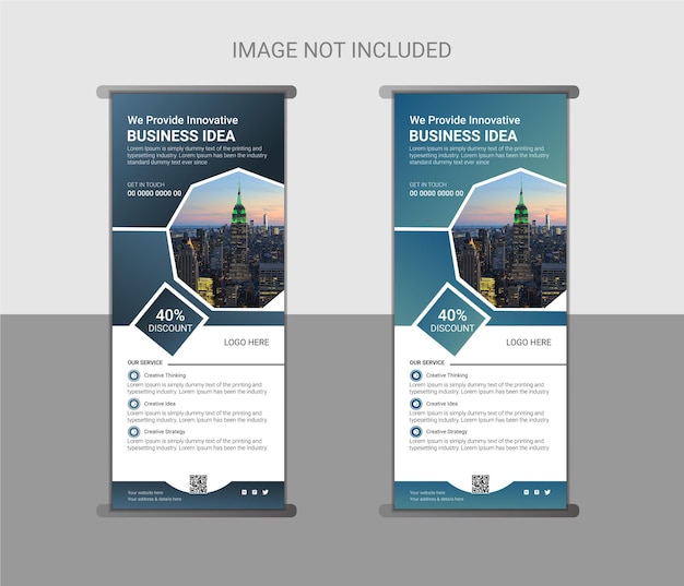 Diseño de banner enrollable para empresas.