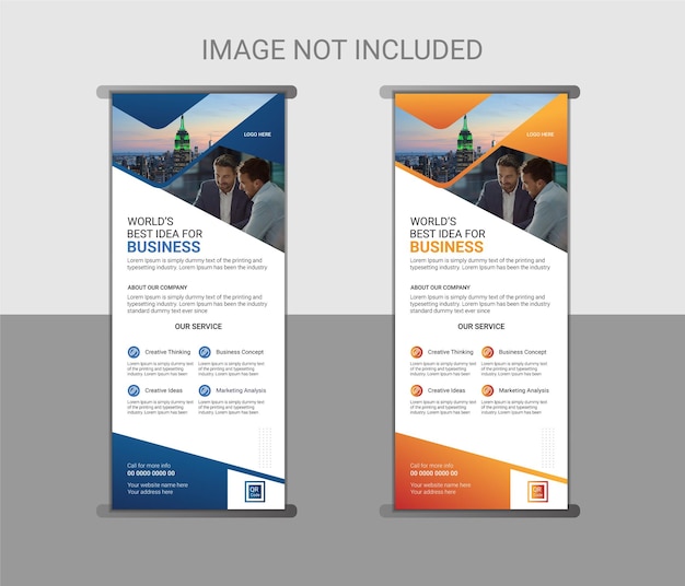 Diseño de banner enrollable para empresas.