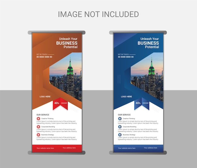 Diseño de banner enrollable para empresas.