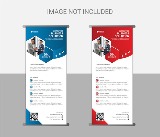 Diseño de banner enrollable para empresas.