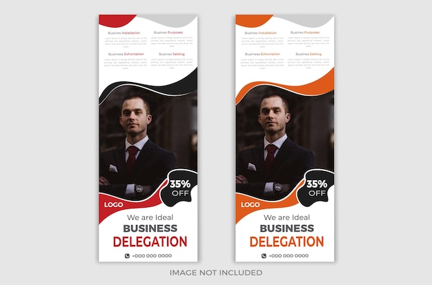 diseño de banner enrollable limpio y moderno creativo