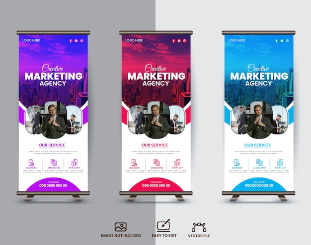 DISEÑO DE BANNER ENROLLABLE PARA NEGOCIOS