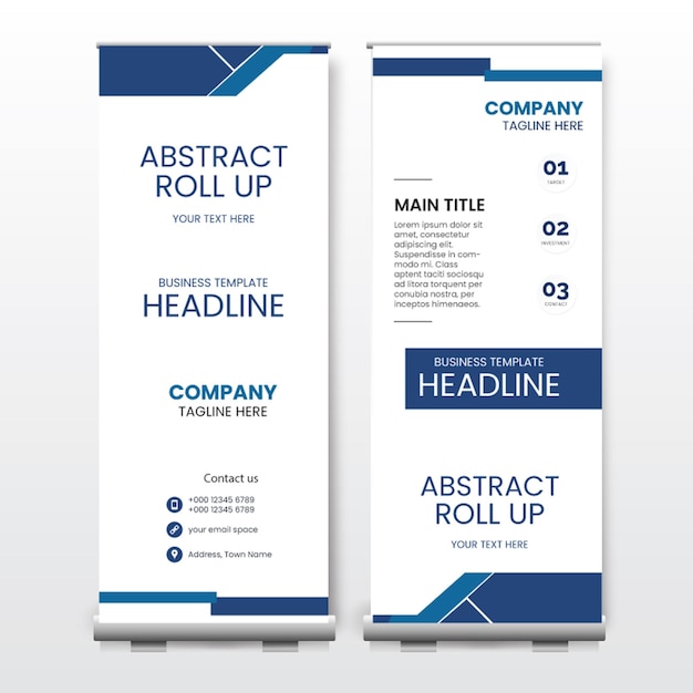 Diseño de banner enrollable