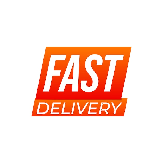 diseño de banner de entrega rápida de vector naranja
