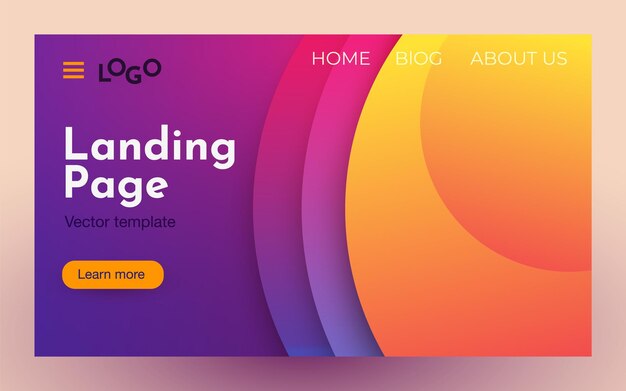 Diseño de banner de estilo dinámico Elementos coloridos con degradados Ilustración creativa para póster Portada de página de inicio web Anuncio Postal de felicitación Promoción