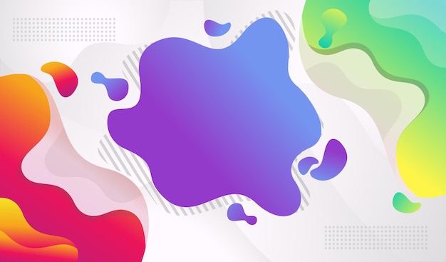 Diseño de banner de estilo dinámico con elementos de gradiente de color fluido