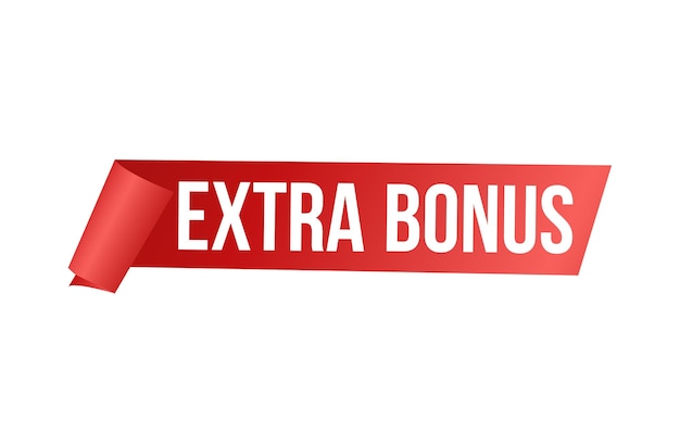 Diseño de banner extra extra icono de bonificación Ilustración vectorial de estilo plano
