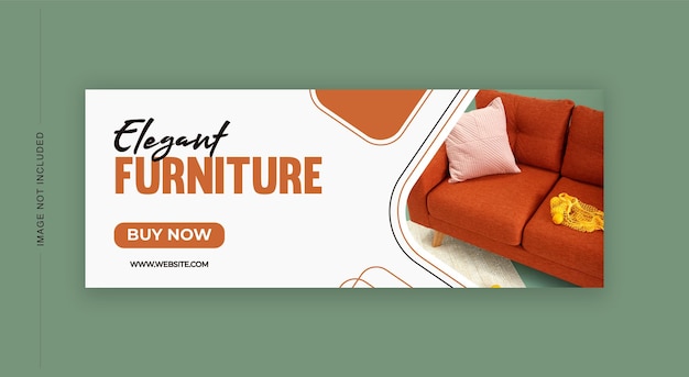 Diseño de banner de facebook de anuncio de venta de muebles