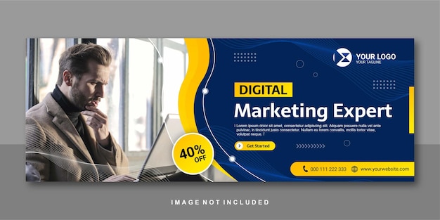 Diseño de banner de facebook de experto en marketing digital