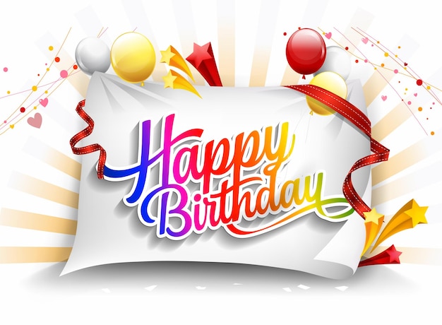 Diseño de banner de feliz aniversario vector de celebración del aniversario