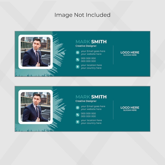 diseño de banner de firma de correo electrónico