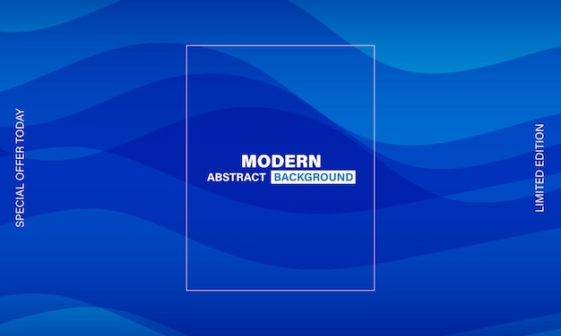 Diseño de banner de fondo abstracto moderno ondulado azul