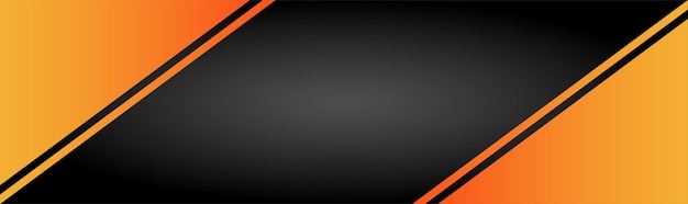 Diseño de banner de fondo de color negro con ilustración de vector degradado