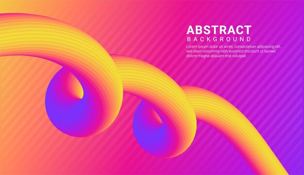 Diseño de banner de fondo de efecto 3d de color fluido abstracto moderno