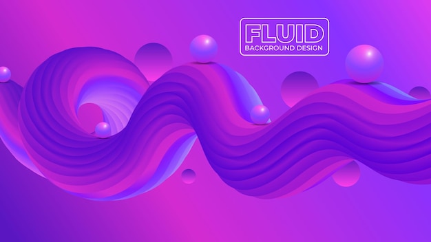 Diseño de banner de fondo de efecto fluido abstracto