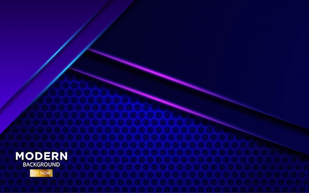 Diseño de banner de fondo futuro azul premium moderno, en textura de patrón de círculo.
