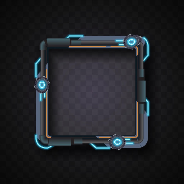 Diseño de banner futurista cuadrado