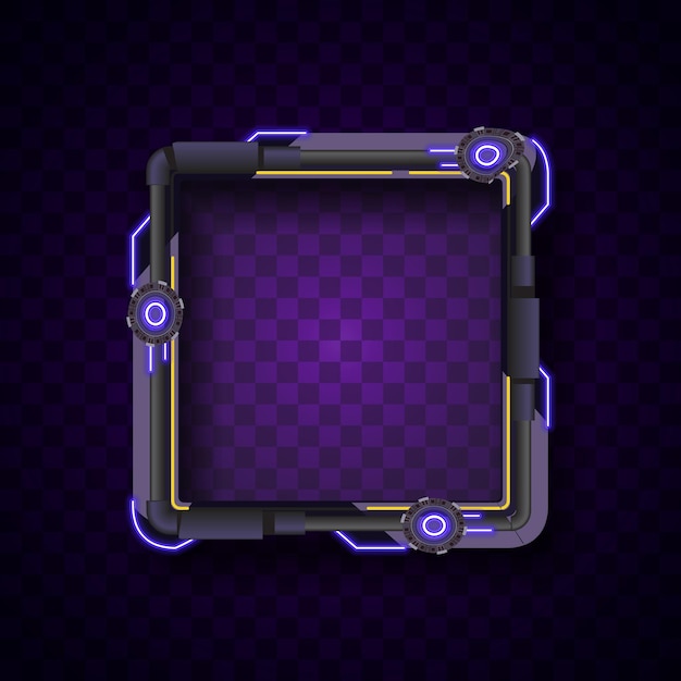 Diseño de banner futurista cuadrado