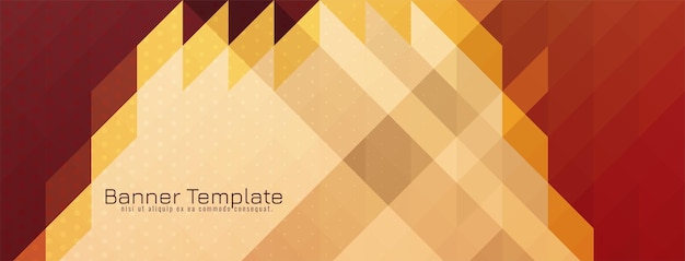 Diseño de banner geométrico de patrón de mosaico triangular decorativo moderno