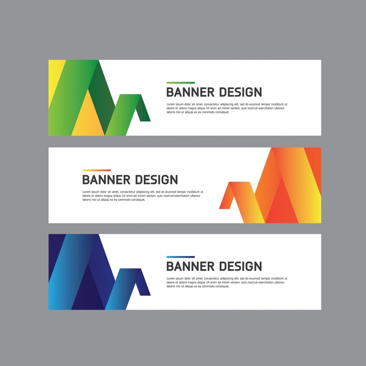 Diseño de banner geométrico
