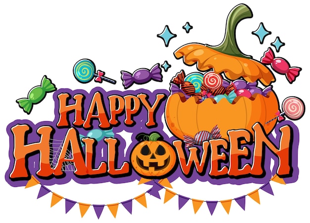 Diseño de banner de halloween feliz