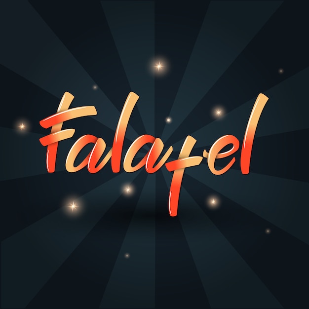 Diseño de banner de letras falafel