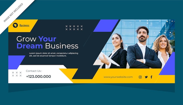 Diseño de banner de marketing empresarial y banner de sitio web.