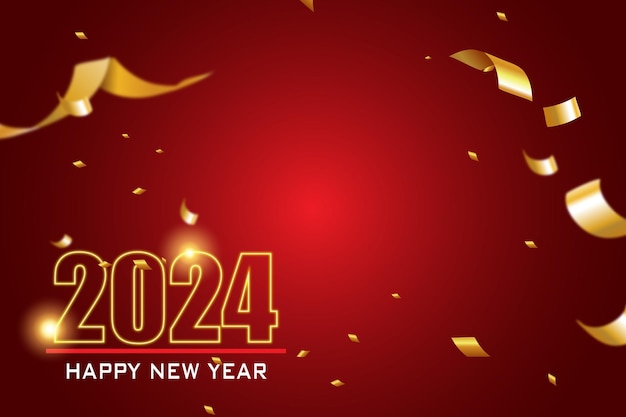 Diseño de banner navideño de calibración de año nuevo 2024.