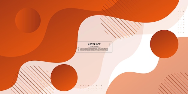 Diseño de banner de negocios geométrico naranja Diseño creativo de banner con forma de onda y círculo
