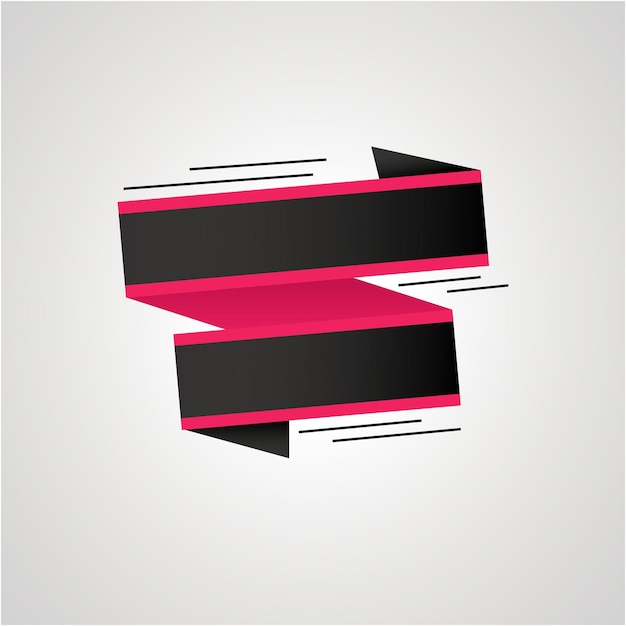 Diseño de banner negro rosa estilo velocidad