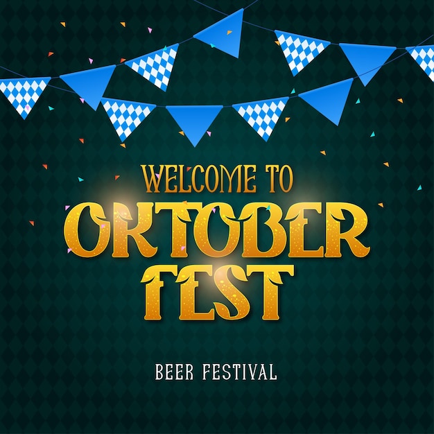 Diseño de banner de oktoberfest