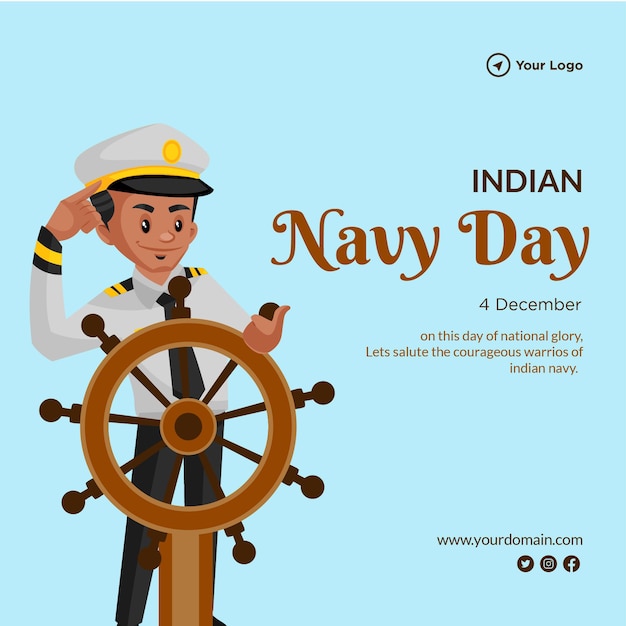 Diseño de banner de la plantilla del Día de la Marina de la India