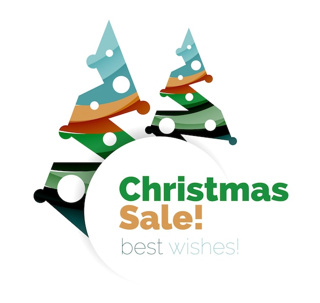 Diseño de banner de promoción de navidad y año nuevo.