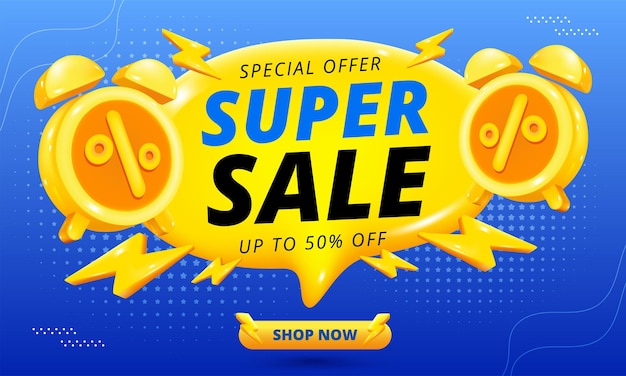 Diseño de banner de promoción de venta con podio.