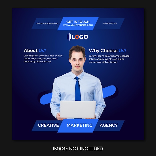Diseño de banner de publicación de redes sociales de póster de marketing
