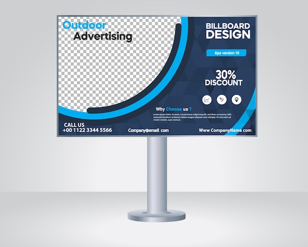 Diseño de banner de publicidad exterior de cartelera.