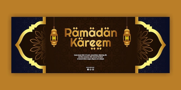 Vector diseño de banner de ramadan kareem