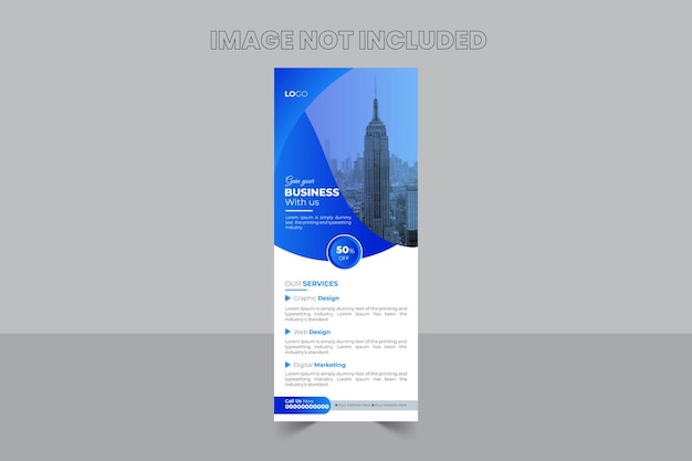 Diseño de banner de rollo de negocios corporativos