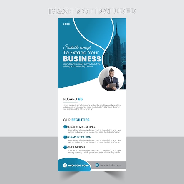 Diseño de banner de rollo de negocios corporativos