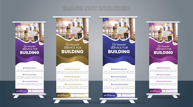 Diseño de Banner Rollup para Construcción