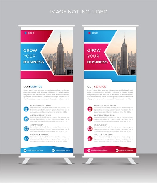 Diseño de banner rollup corporativo.