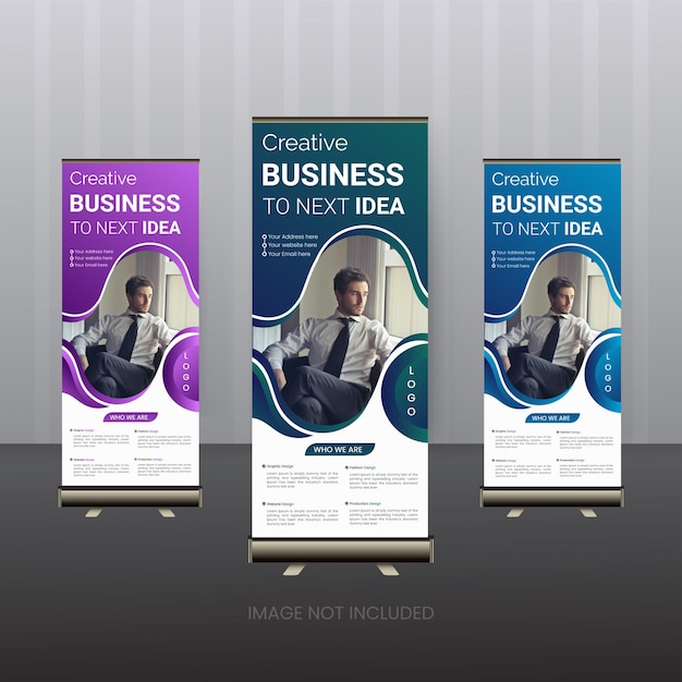 Diseño de banner rollup empresarial